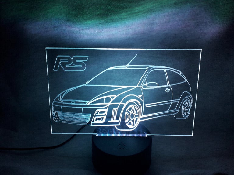Ford MK1 Focus RS LED Illuminated Etching Display Light Colour Changing