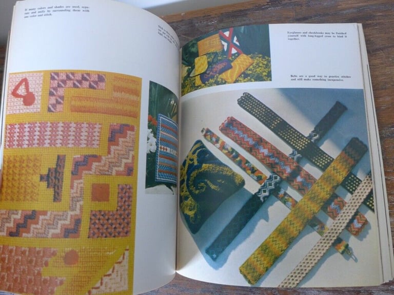 Collectable vintage needlework book: THE CREWEL NEEDLEPOINT WORLD. By Barbara Donnelly Gullers.