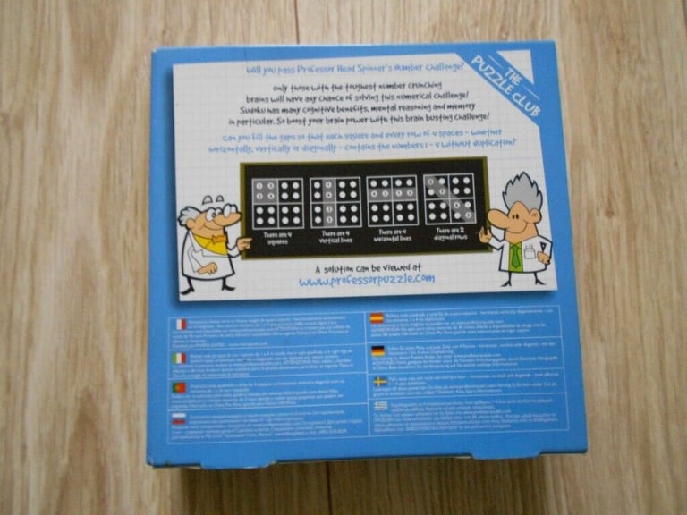 ***NEW*** PROFESSOR HEAD SPINNER'S ARITHMETIC CLASS SUDOKU CHALLENGE WOODEN GAME