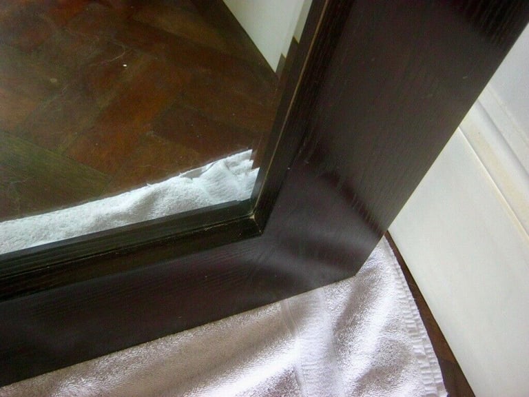 HUGE Hand Made SOLID DARK STAINED ASH Floor Standing Mirror * LOMBOK *John Lewis