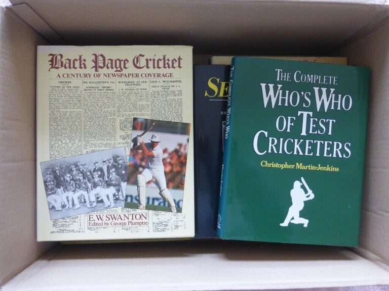 10 Cricket books - Arlott, Martin-Jenkins etc. Mostly 1980's/Cricket history