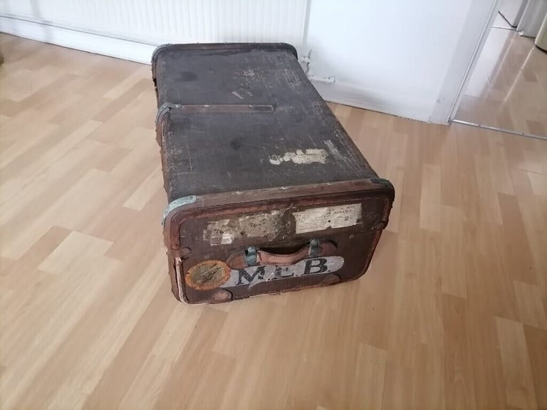 Rare Vintage Pre 1940's Chest Wardrobe Steamer Travel Trunk