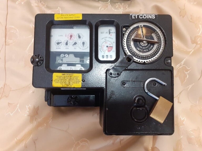 Electric Meter £1 coin prepayment