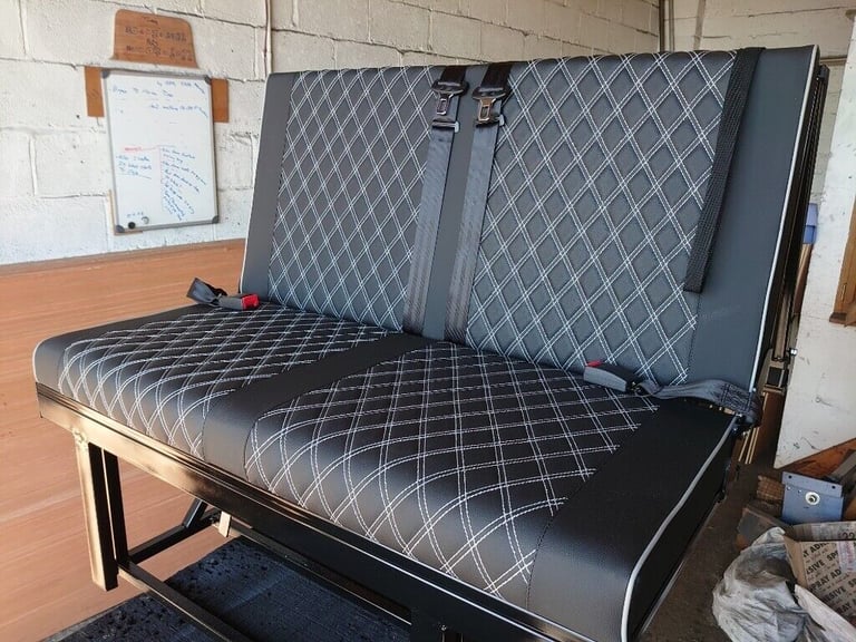 3 Seater full width Rock And Roll Bed/Seat VW T4, T5, T6, Vivaro, Transit, Bongo