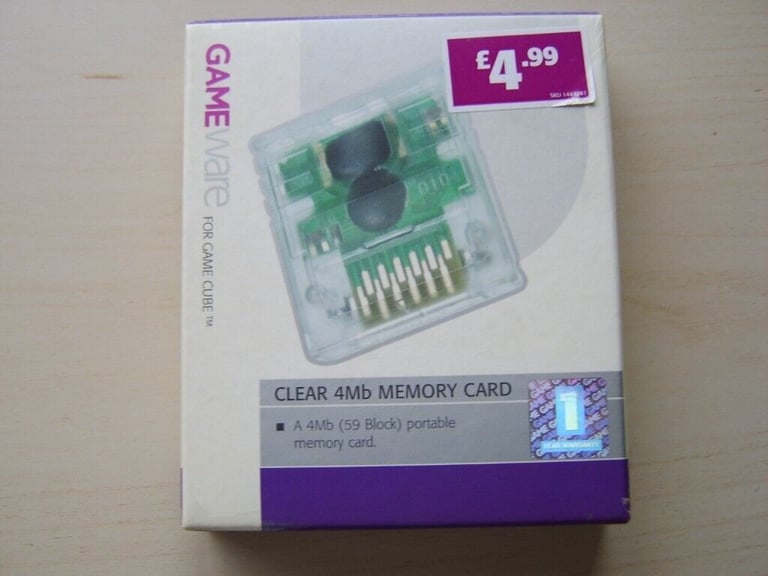 image for CLEAR 4Mb MEMORY CARD for GAME CUBE