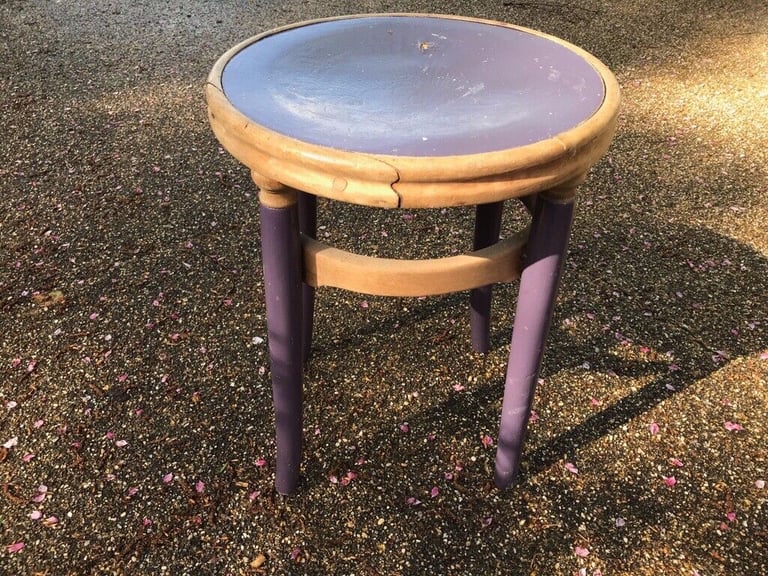 Bentwood Stool in purple