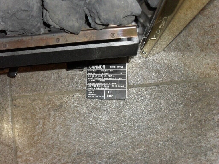 Cannon Mains Gas inset Fire  