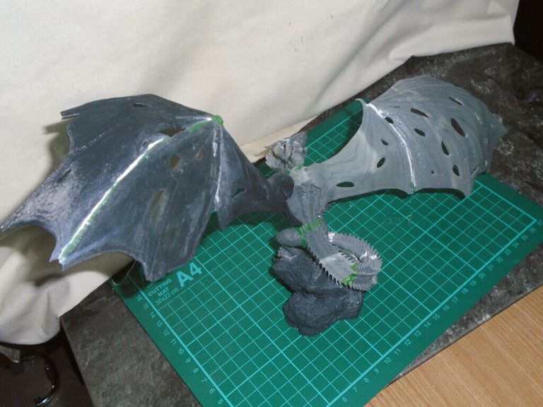 Viserion, Game of Thrones Style Dragon model undead ice dragon 28mm scale