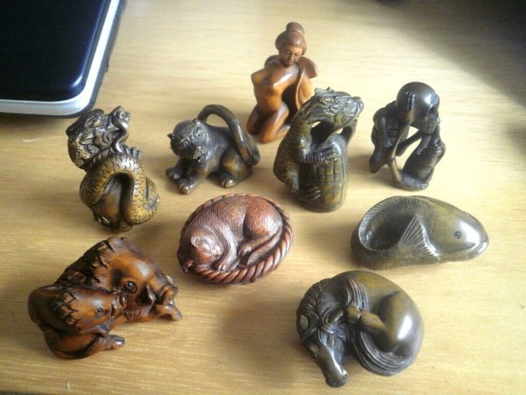 image for Netsuke gifts hand carved wooden collectable ornament over 270 to choose from