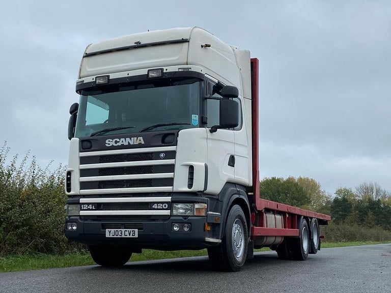 Scania 124 420 6 X 2 Top Line Flatbed 