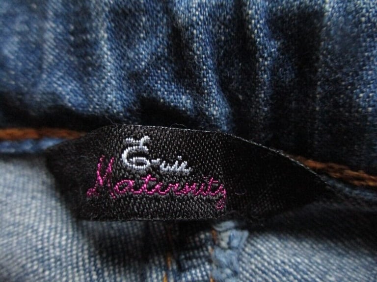E-vie Maternity Womens Blue Denim Jeans