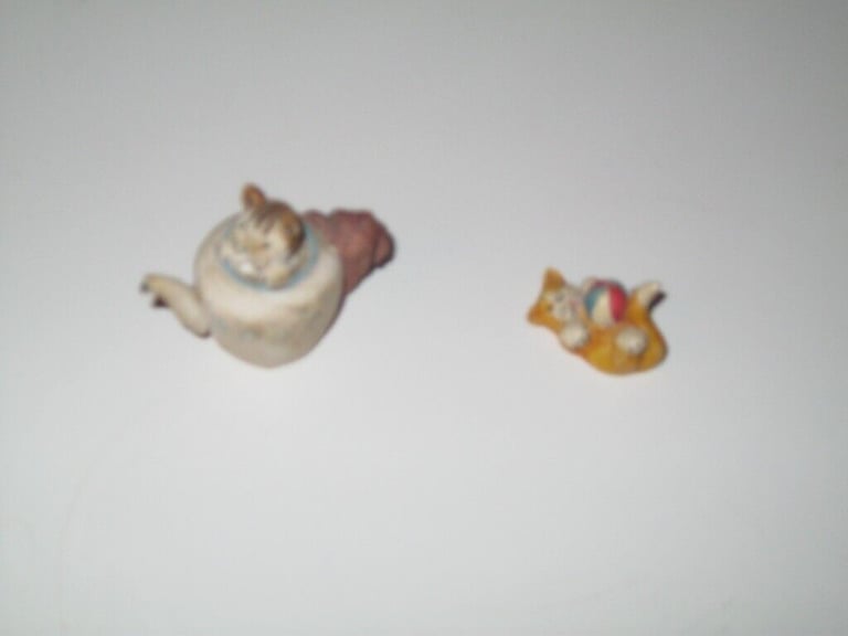 Peter Fagan Antique Cat in Teapot and Cat with a Ball