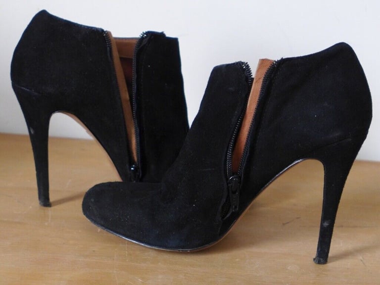 image for ALDO Black Suede Short Ankle Boots. Stiletto Heels. Size: EU 40, UK 7. Very clean and smart.