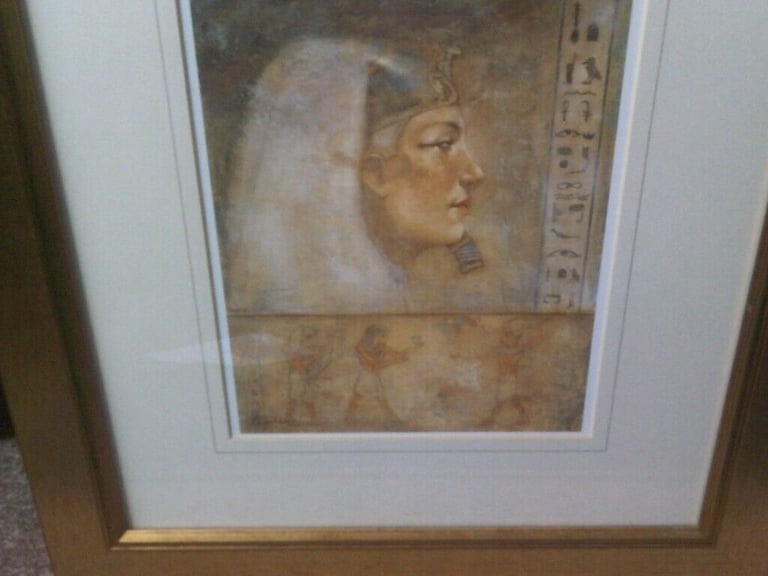 2 FRAMED EGYPTIAN  SIGNED PRINTS  