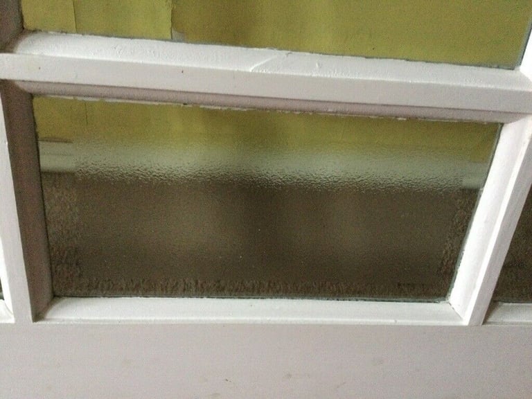 Bevelled glass door 