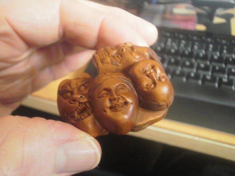 Netsuke hand carved wooden collectable ornament over 260 to choose from
