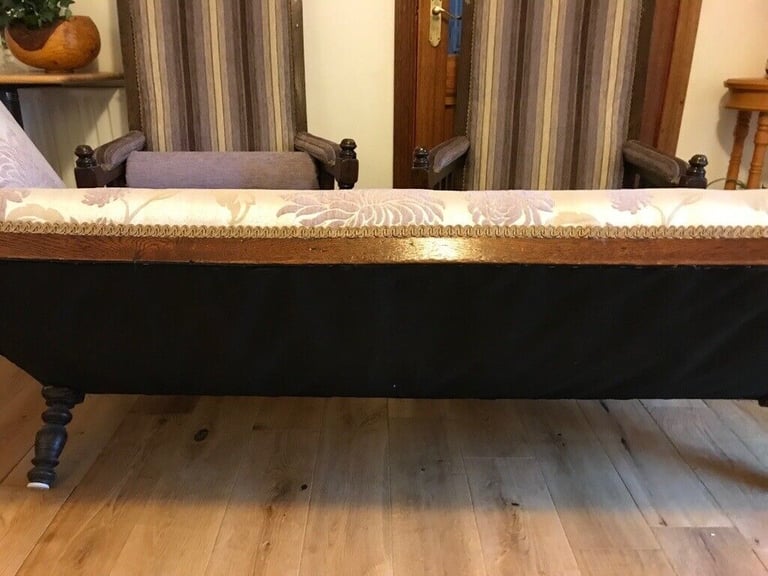 Antique Chaise Lounge + two matching chairs