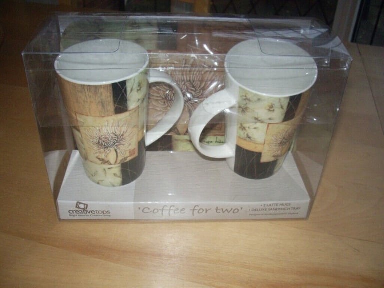 image for ideal gift coffee for two latte mug set  