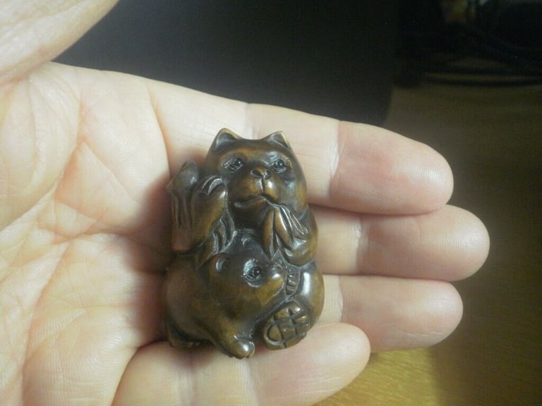 Netsuke gifts hand carved wooden collectable ornament over 300 to choose from