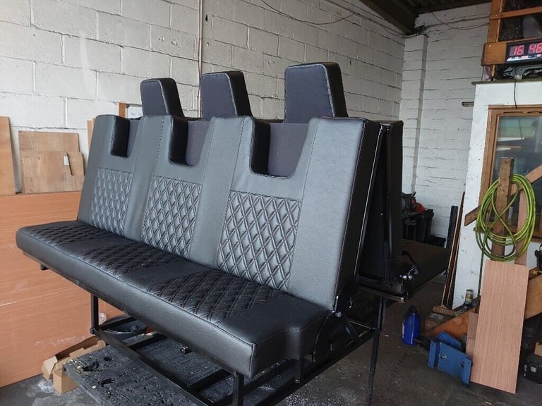 Full 3 Seat Rock And Roll Bed VW T4, T5, T6, Place Vivaro, Transit, Fits most vans.
