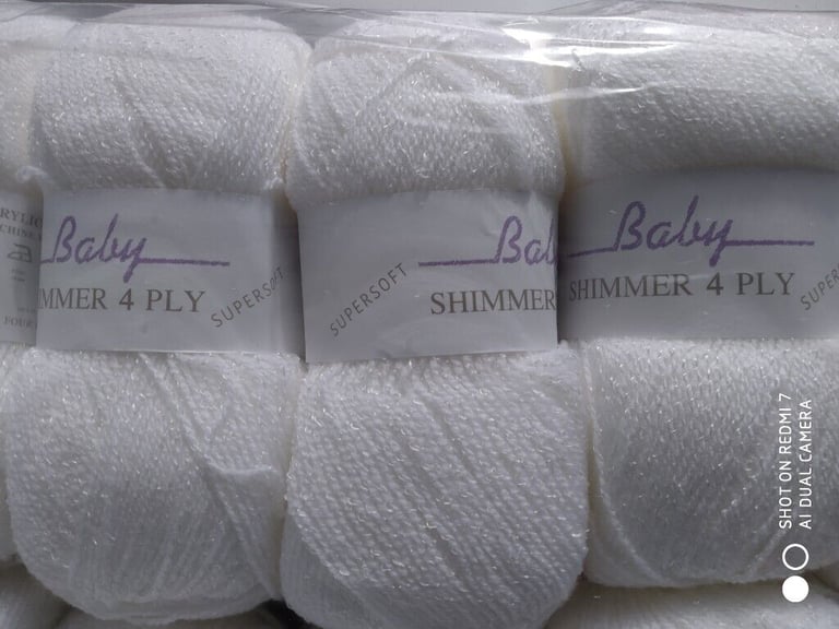 JAMES C BRETT BABY SUPERSOFT 3PLY KNITTING WOOL YARN 5X100G IN WHITE