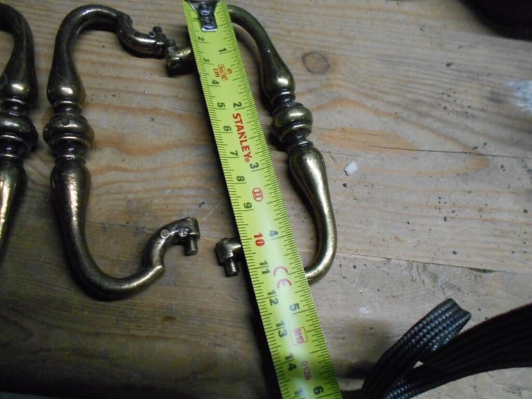 Victorian Brass original cuboard handles Vintage Handles 