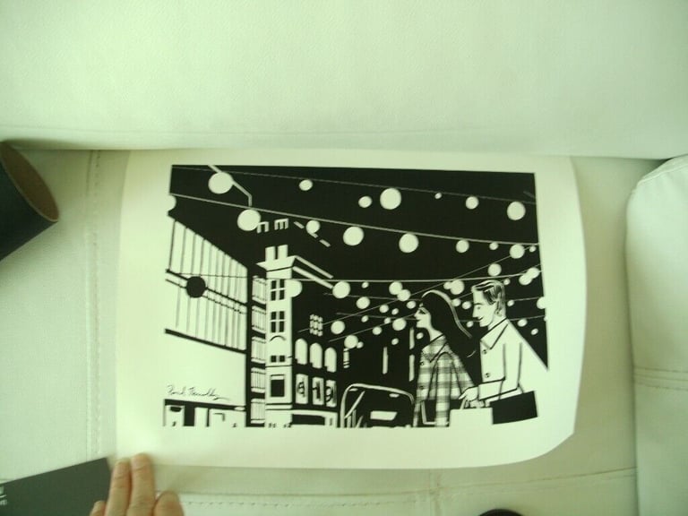 Paul Thurlby Limited Edition OXST Xmas lights Screen Print.