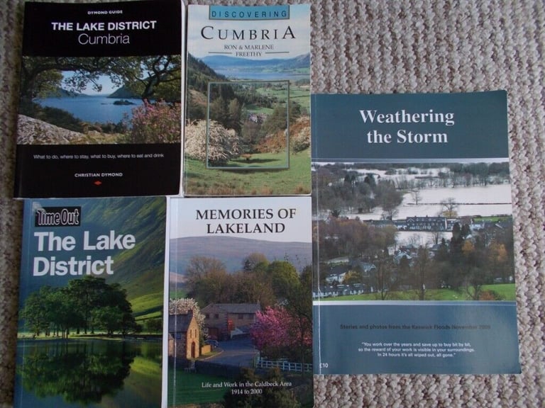 12 Books Hiking Tour Guides Cumbria Lakeland Hadrians Wall 