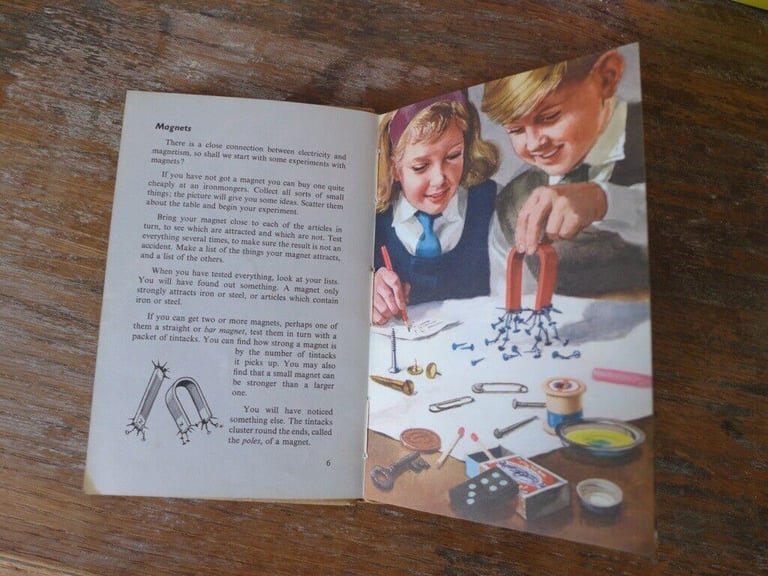 Three Vintage 1st edition LADYBIRD Books: MAGNETS, BULBS and BATTERIES; THE COMPUTER; THE TELEPHONE