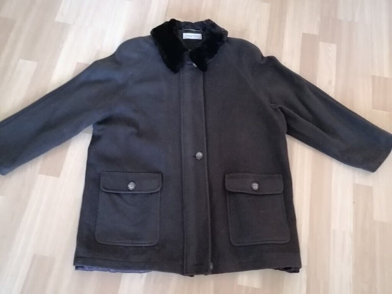 Vintage Designer JACQUES VERT Wool & Cashmere Oversized Jacket . Ex Cond. Ladies. Size : M