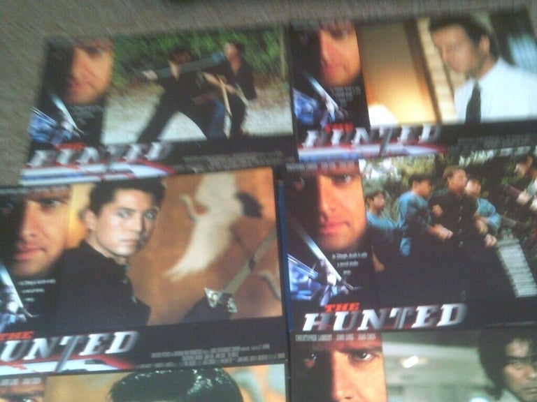 8 ORIGINAL CINEMA LOBBY PHOTO CARDS  THE HUNTED   CHRISTOPHER LAMBERT   BUYER COLLECTS 