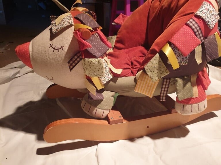 image for Mamas and Papas baby toddler child wooden parts hedgehog rocker toy
