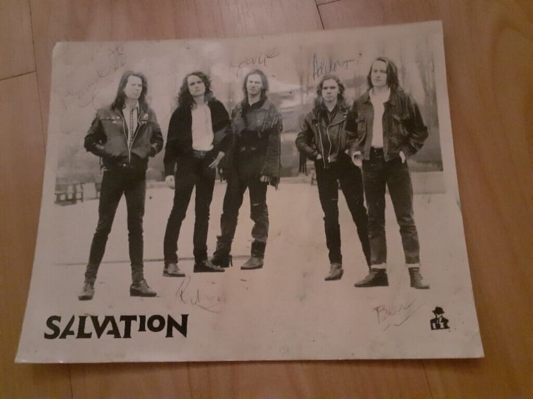 image for Salvation 80s band signed promo photo