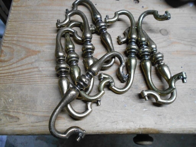 Victorian Brass original cuboard handles Vintage Handles 