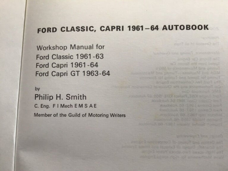 Workshop manual Ford classic