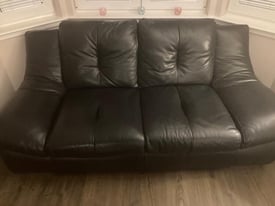 Sterling Furniture Black leather sofa 
