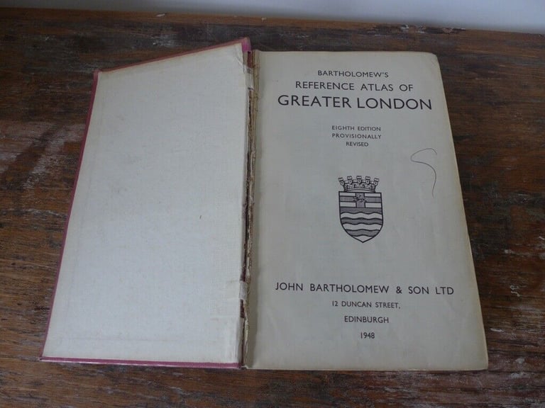 Of Historic Interest: 1948 edition of BARTHOLOMEW'S REFERENCE ATLAS OF GREATER LONDON.