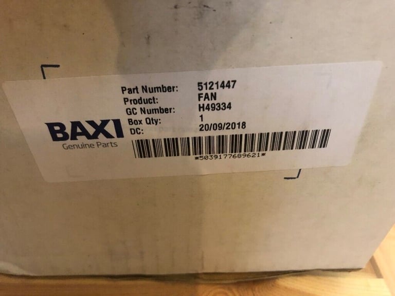 image for Baxi DUO-TEC PLATINUM FAN ASSEMBLY 5121447 NEW