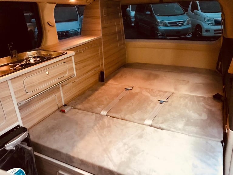 2006 RUST FREE Nissan ELGRAND POP TOP 4 BERTH NEW SIDE CAMPER CONVERSION 64K