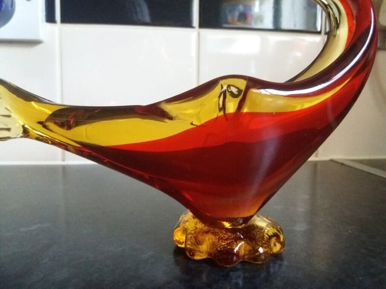 Vintage murano glass bird ornament