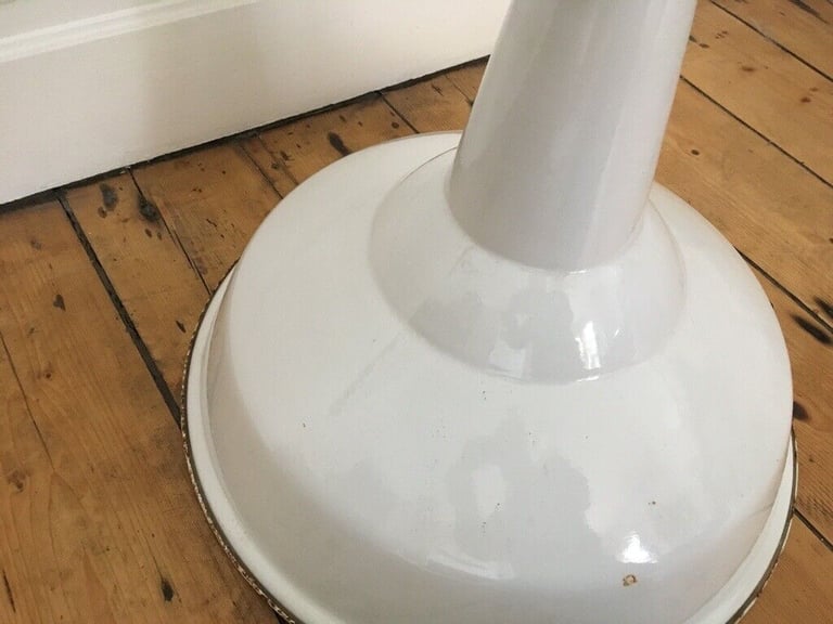 Vintage Large 19" Benjamin RLM Enamel Industrial Shade White 4 available £60 each