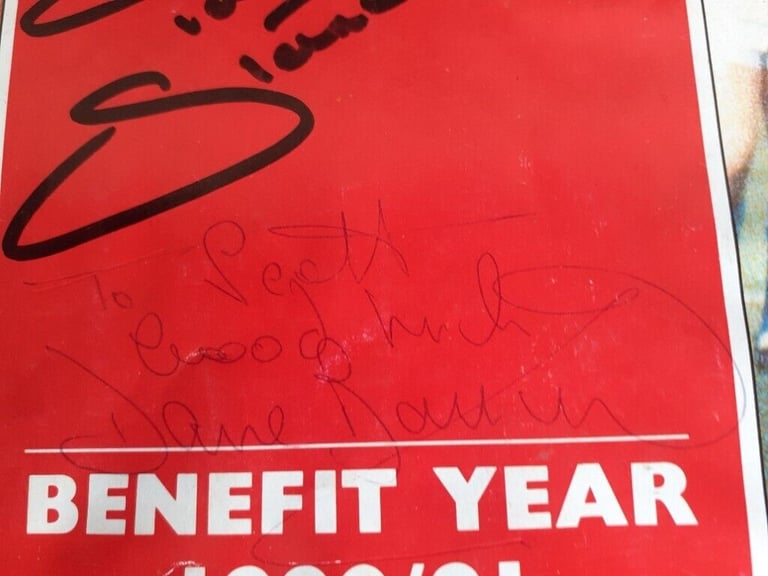 Paul stancliffe bassett signed programme 