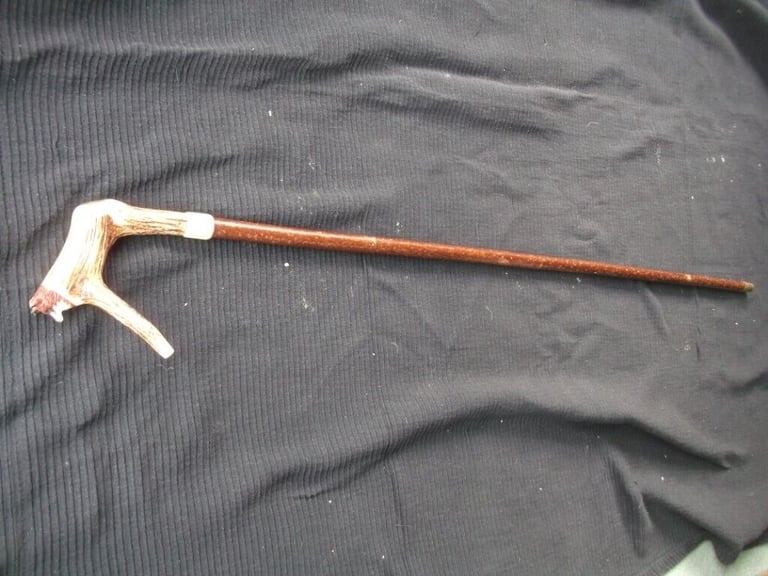 Carved fox walking stick 
