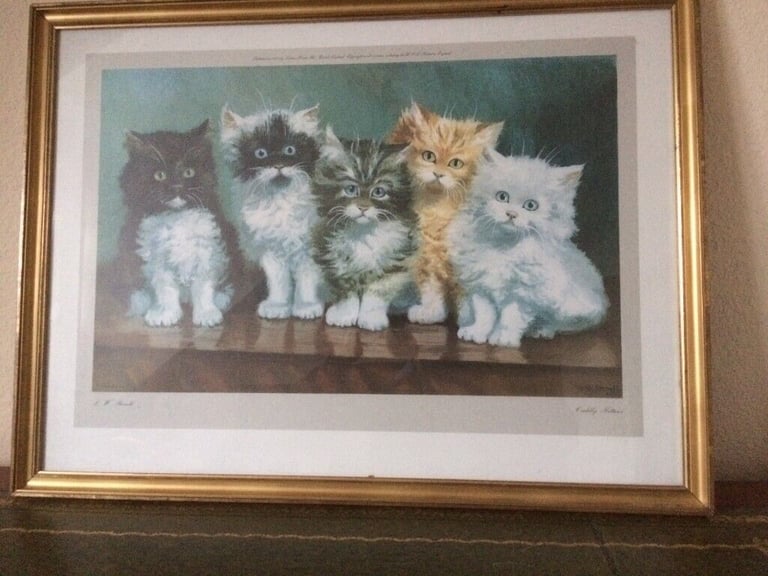 image for Artist L W  STONELL  cuddly kittens Print