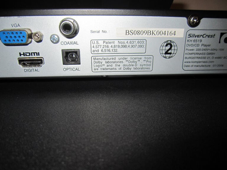 silver crest dvd player kh6519 (DVD PLAYER FAULTY) NO REMOTE CONTROL