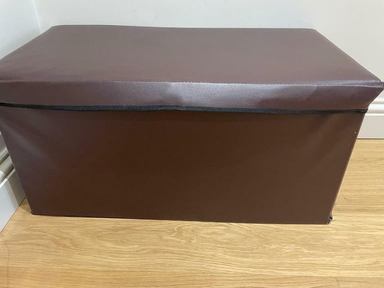 Faux leather large storage box new