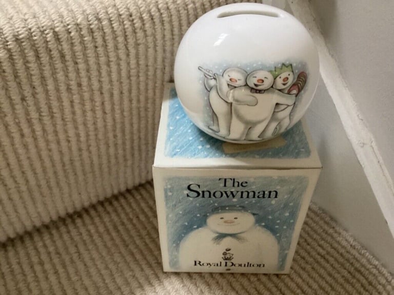 Royal Doulton Snowman money ball/ bank