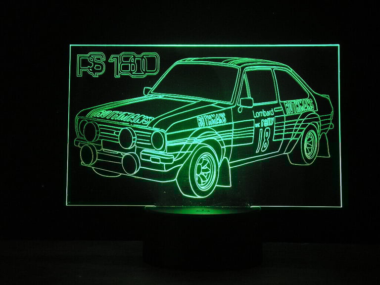 Ford MK2 ESCORT RS 1800 LED Illuminated Etching Display Light Colour Changing