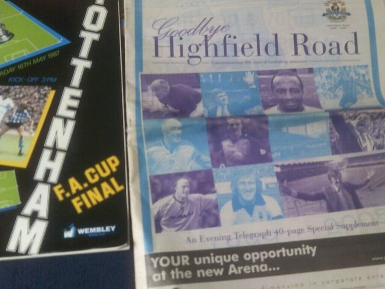 6 MIXED COVENTRY CITY FOOTBALL ITEMS  BOOKS   PAPER   PROGRAMMES  