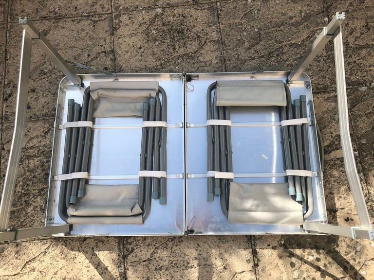 Foldable portable outdoor table and chairs